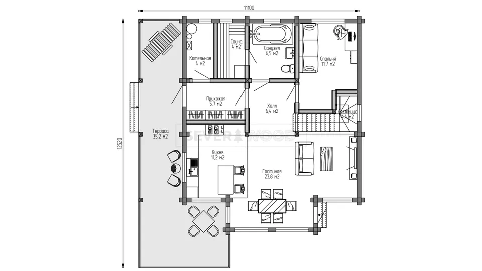 Планировка первого этажа