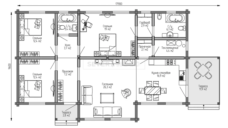 Планировка первого этажа