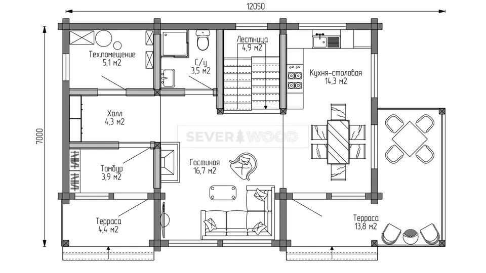 Планировка первого этажа