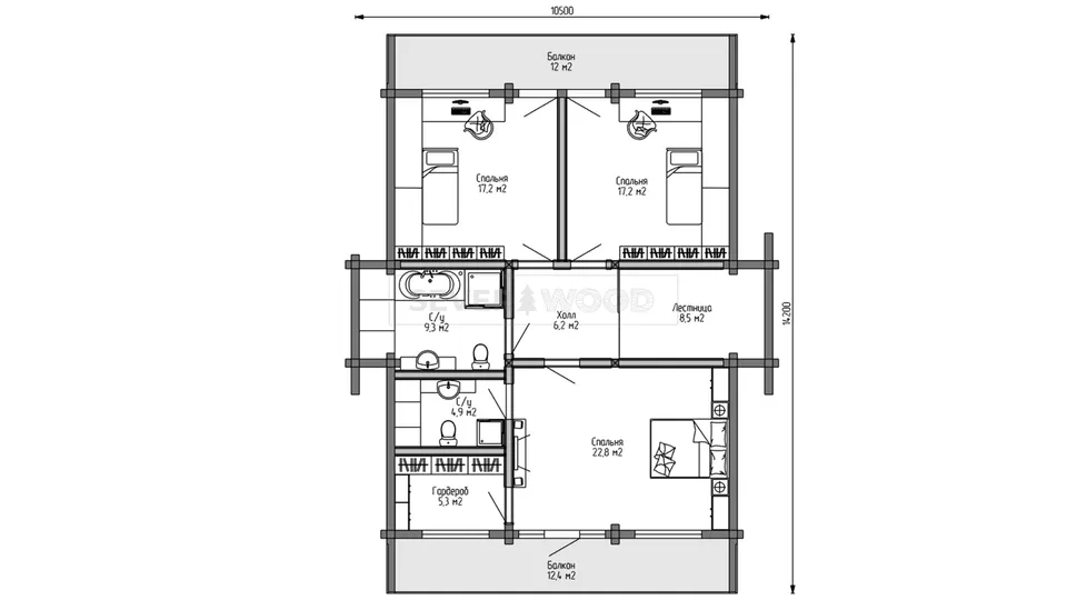 Планировка второго этажа
