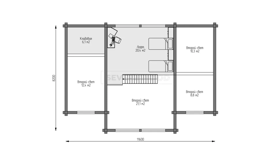Планировка второго этажа